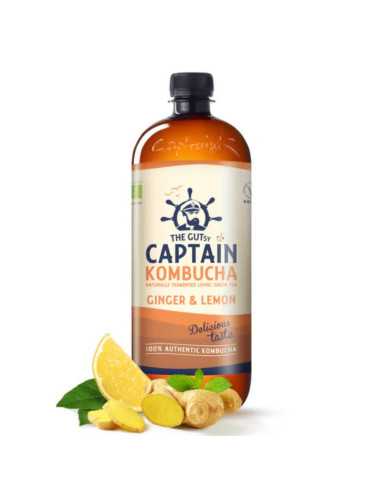 Kombucha Ginger & Lemon Bio 1L Captain Kombucha
